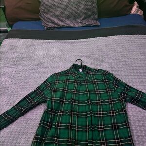 The Children's Place Green Plaid Casual Button Down Shirt